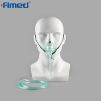 Standardowa jednorazowa maska ​​tlenu z rurkami