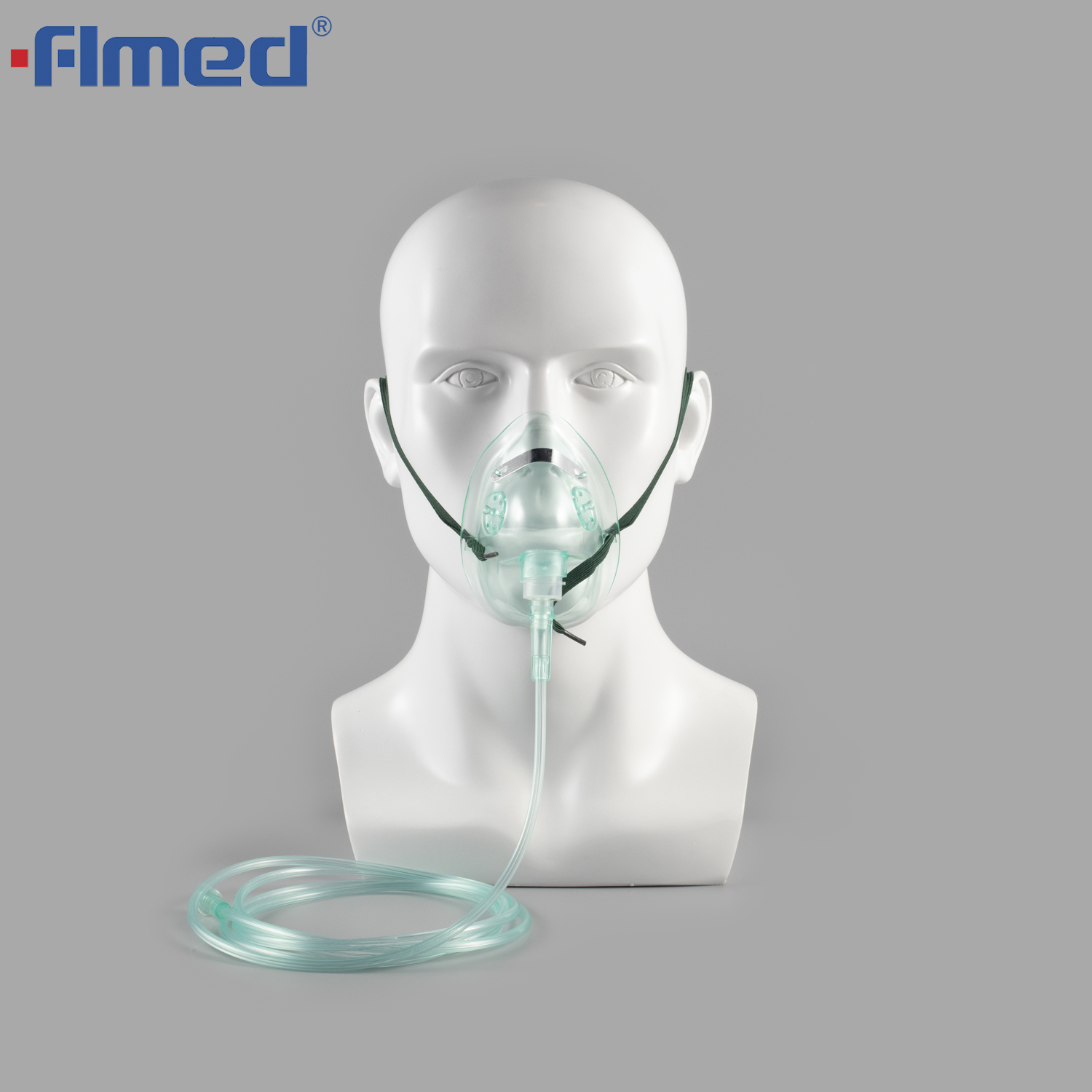 Standardowa jednorazowa maska ​​tlenu z rurkami