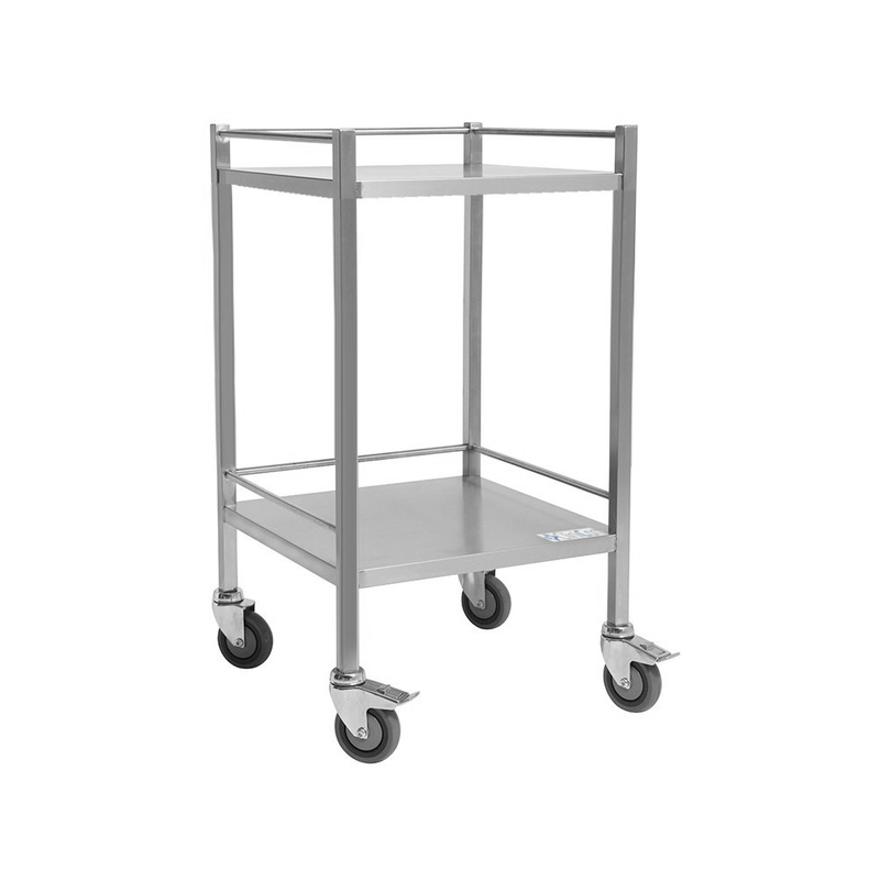 Clinicart Stainrans Medical Instrument Trolley 500X500X900MM 